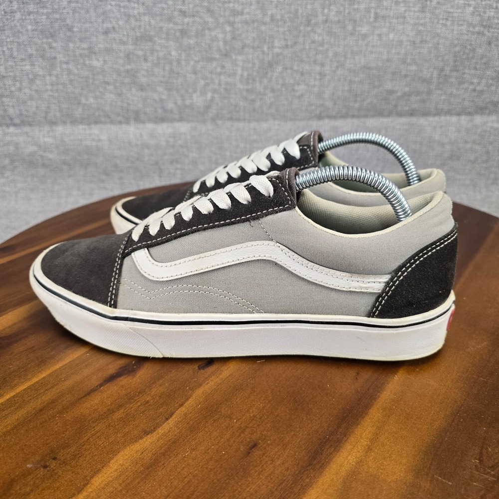 Vans Old Skool Grey Charcoal Suede Canvas Low Top Sneakers Womens 10 Mens 8.5 - Picture 2 of 14